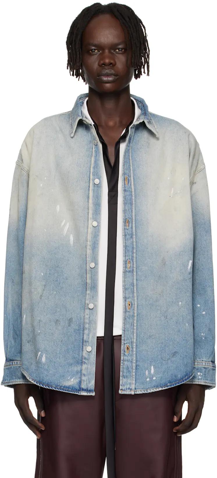 Blue Button-Up Denim Shirt by ACNE STUDIOS