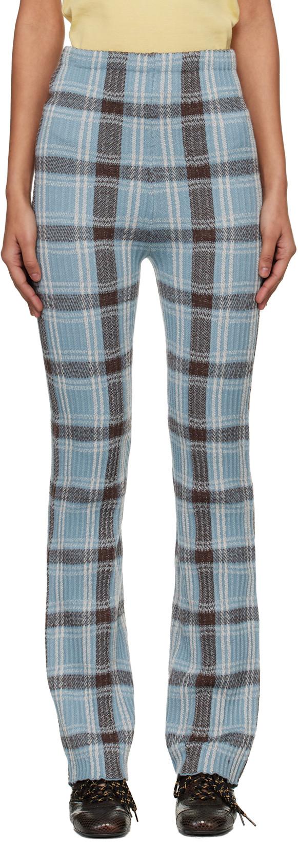 Blue Fitted Wool Trousers by ACNE STUDIOS