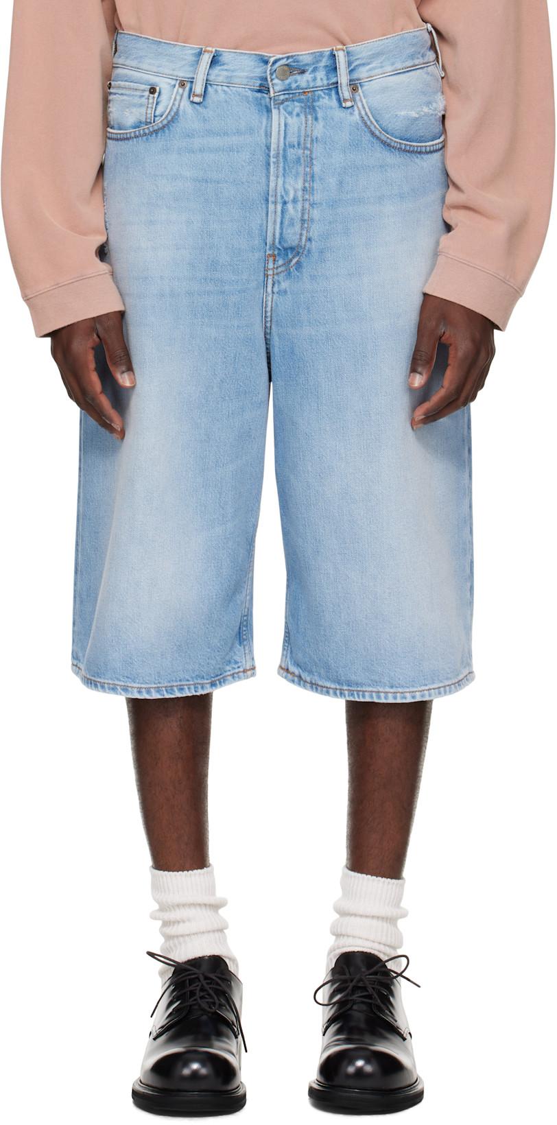 Blue Loose-Fit Denim Shorts by ACNE STUDIOS