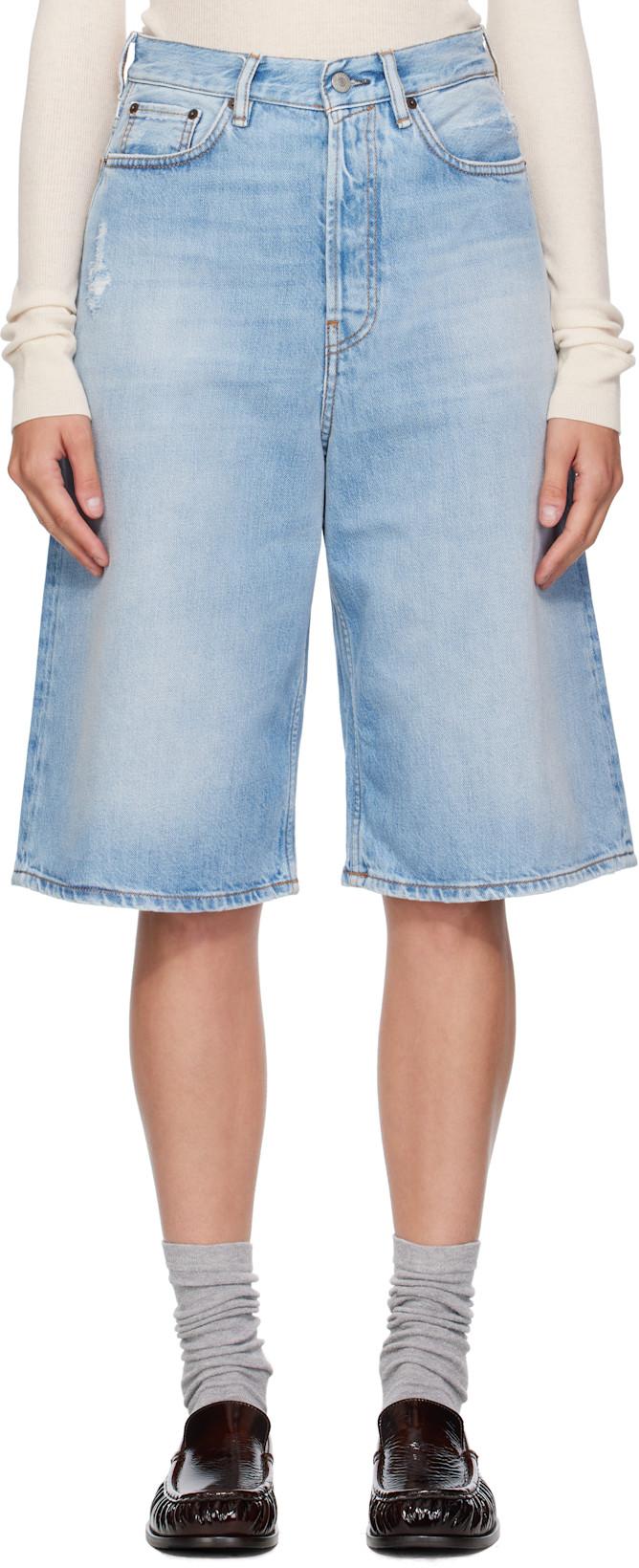 Blue Loose-Fit Denim Shorts by ACNE STUDIOS