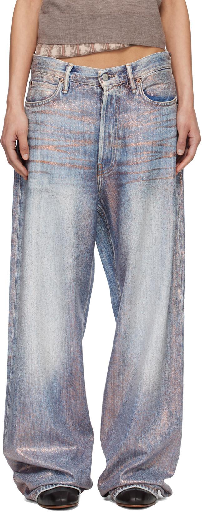 Blue Loose Glitter 1981 Jeans by ACNE STUDIOS