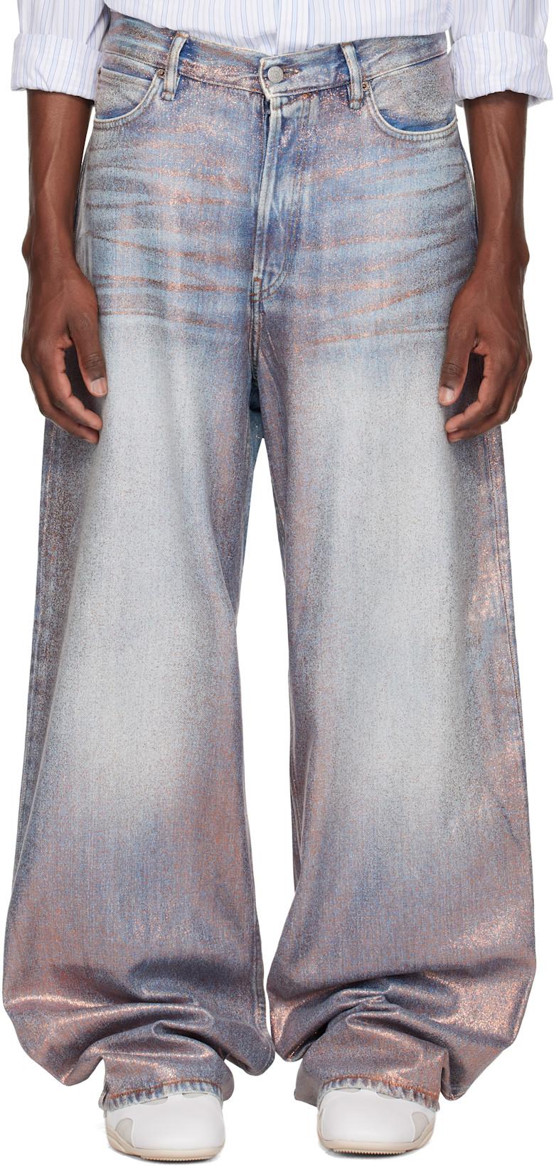 Blue Loose Glitter 1981 Jeans by ACNE STUDIOS