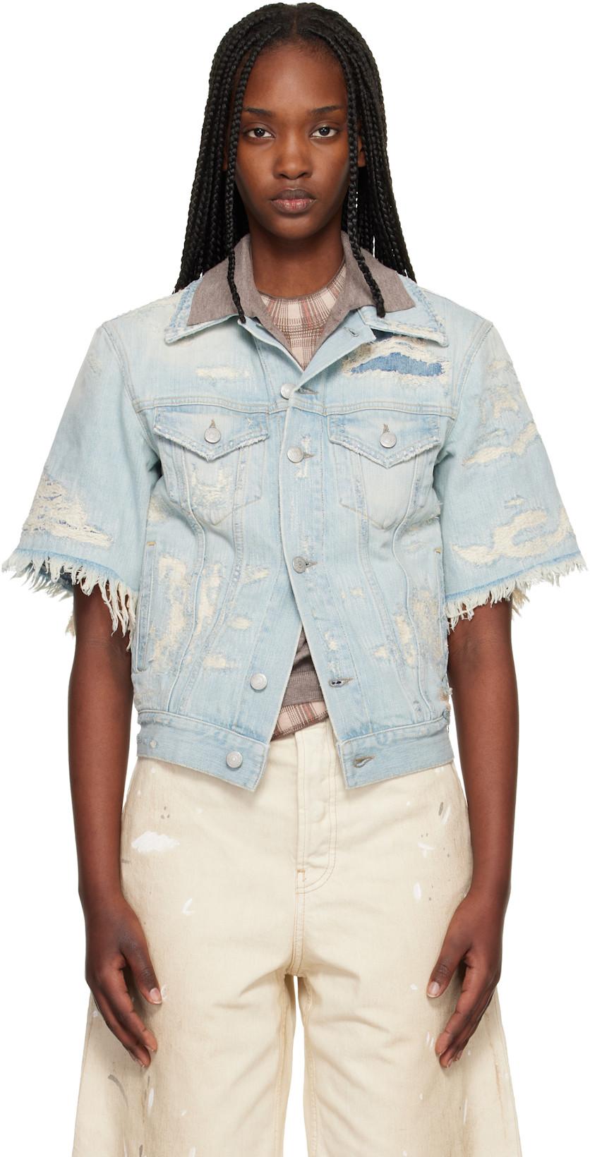 Blue Mended Denim Jacket by ACNE STUDIOS