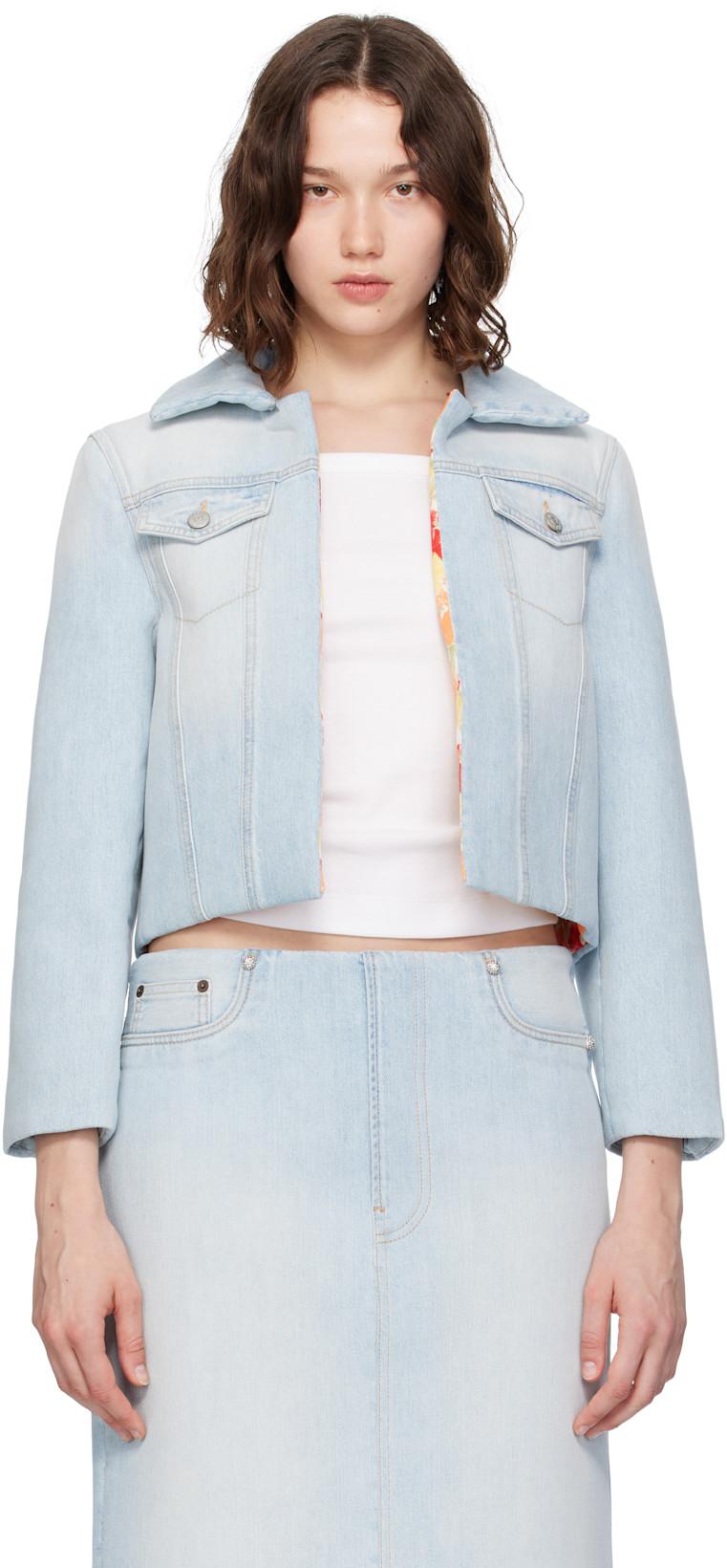 Blue Padded Denim Jacket by ACNE STUDIOS