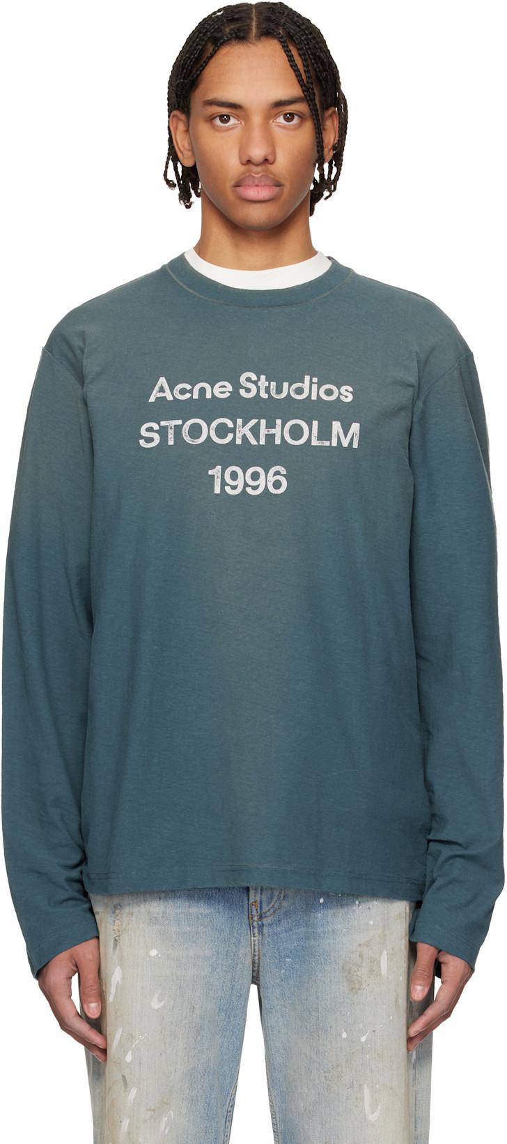 Blue Relaxed Fit Logo T-shirt by ACNE STUDIOS