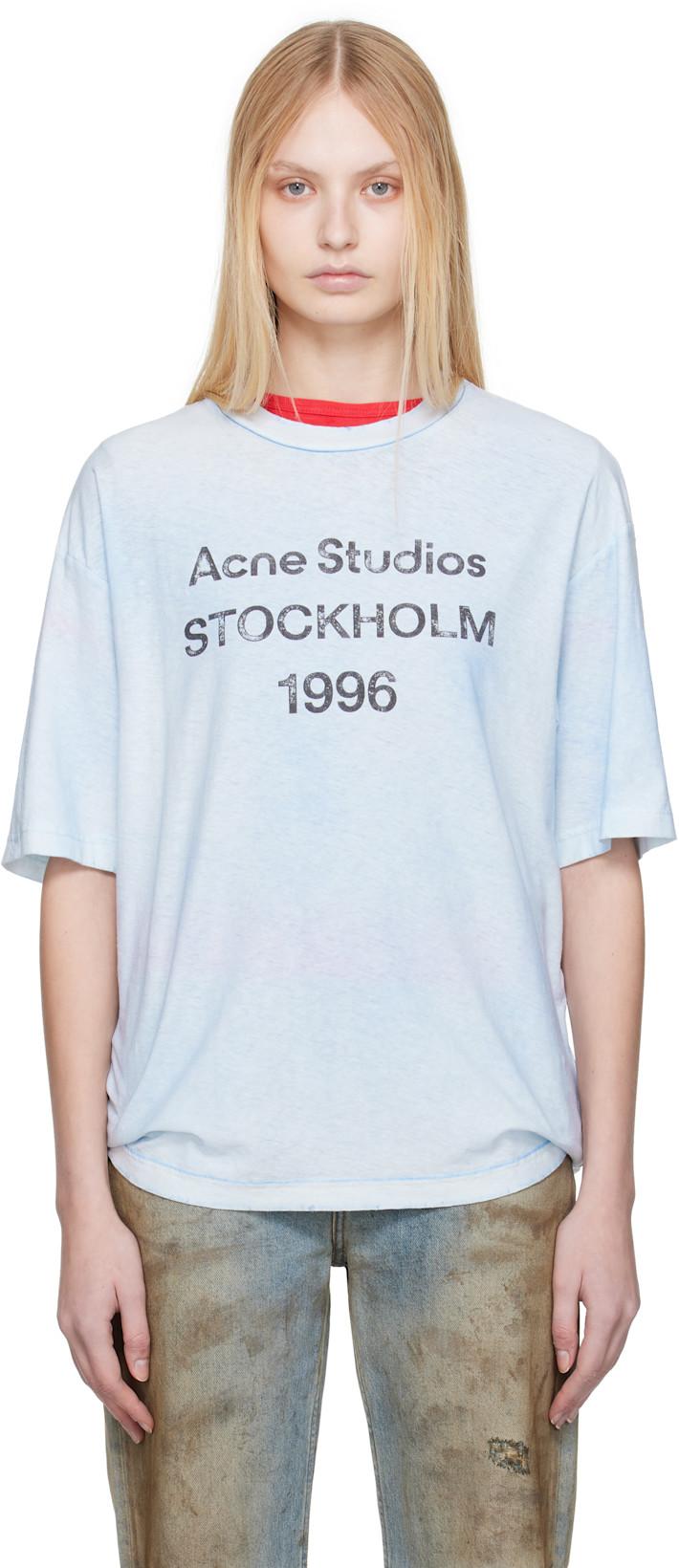 Blue Relaxed Fit Logo T-shirt by ACNE STUDIOS