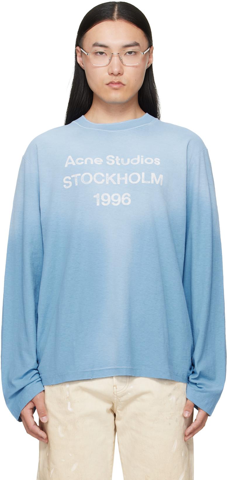 Blue Sprayed '1996' Logo T-shirt by ACNE STUDIOS