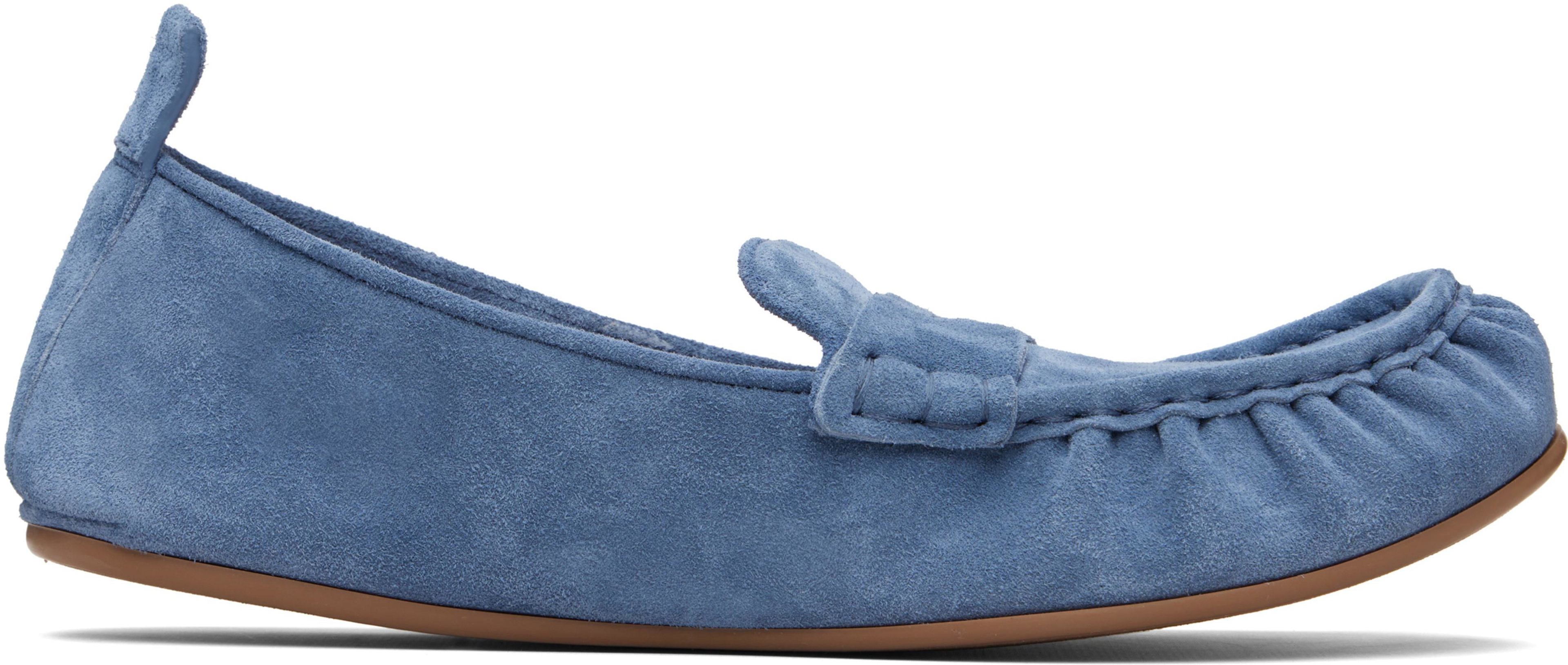 Blue Suede Loafers by ACNE STUDIOS