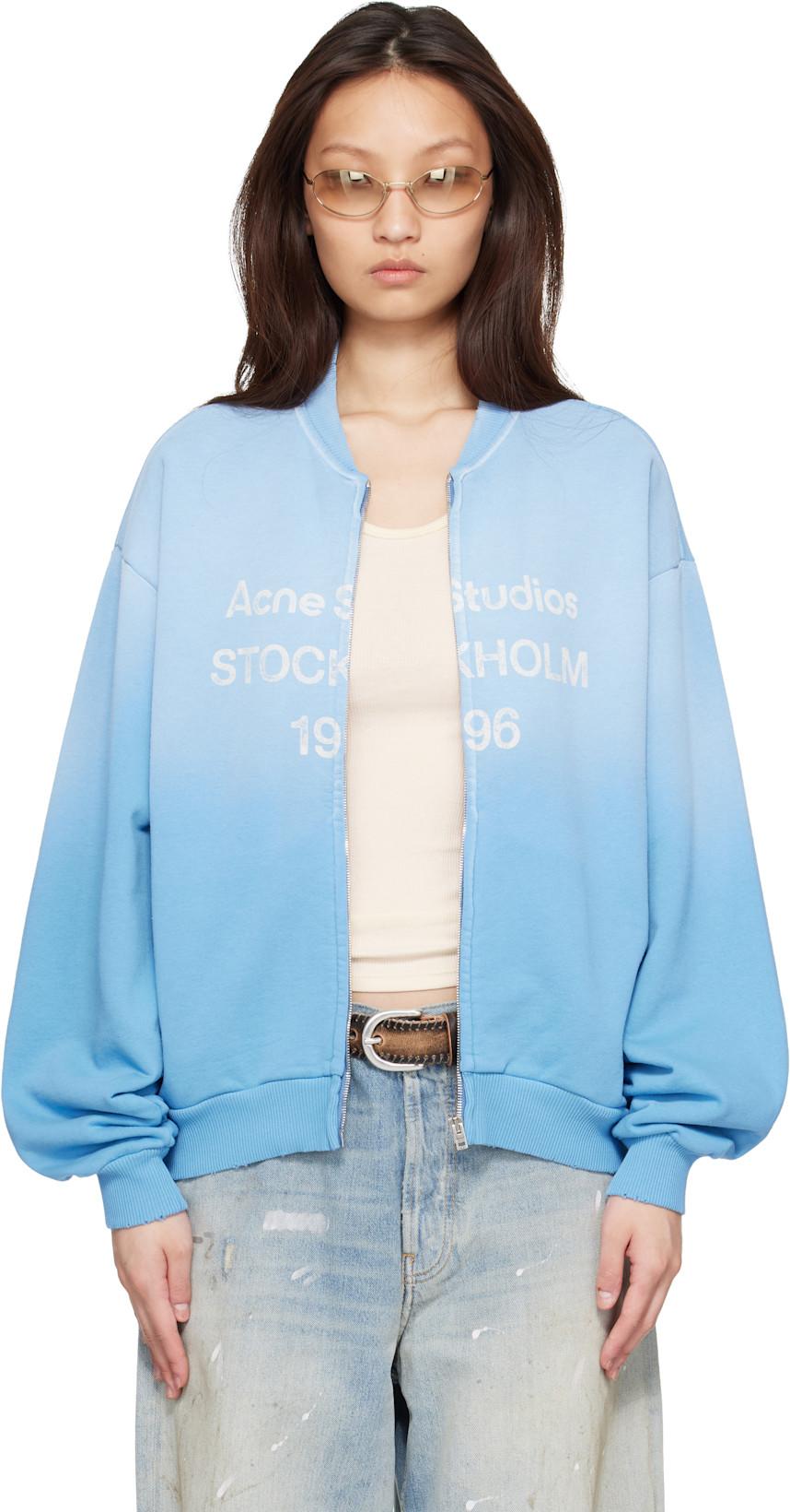 Blue Washed Zip-Up Jacket by ACNE STUDIOS