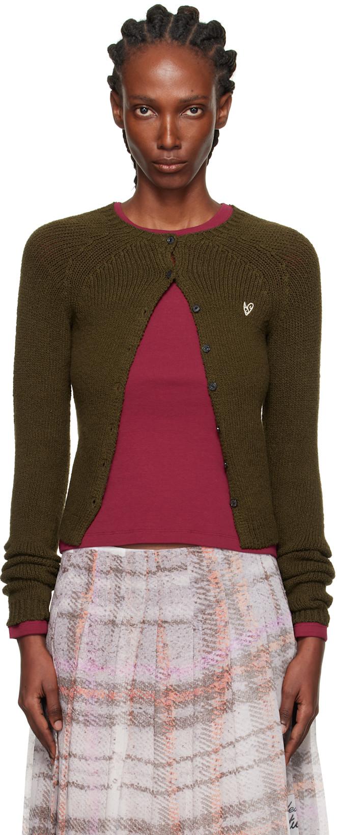 Brown Button-Up Cardigan by ACNE STUDIOS