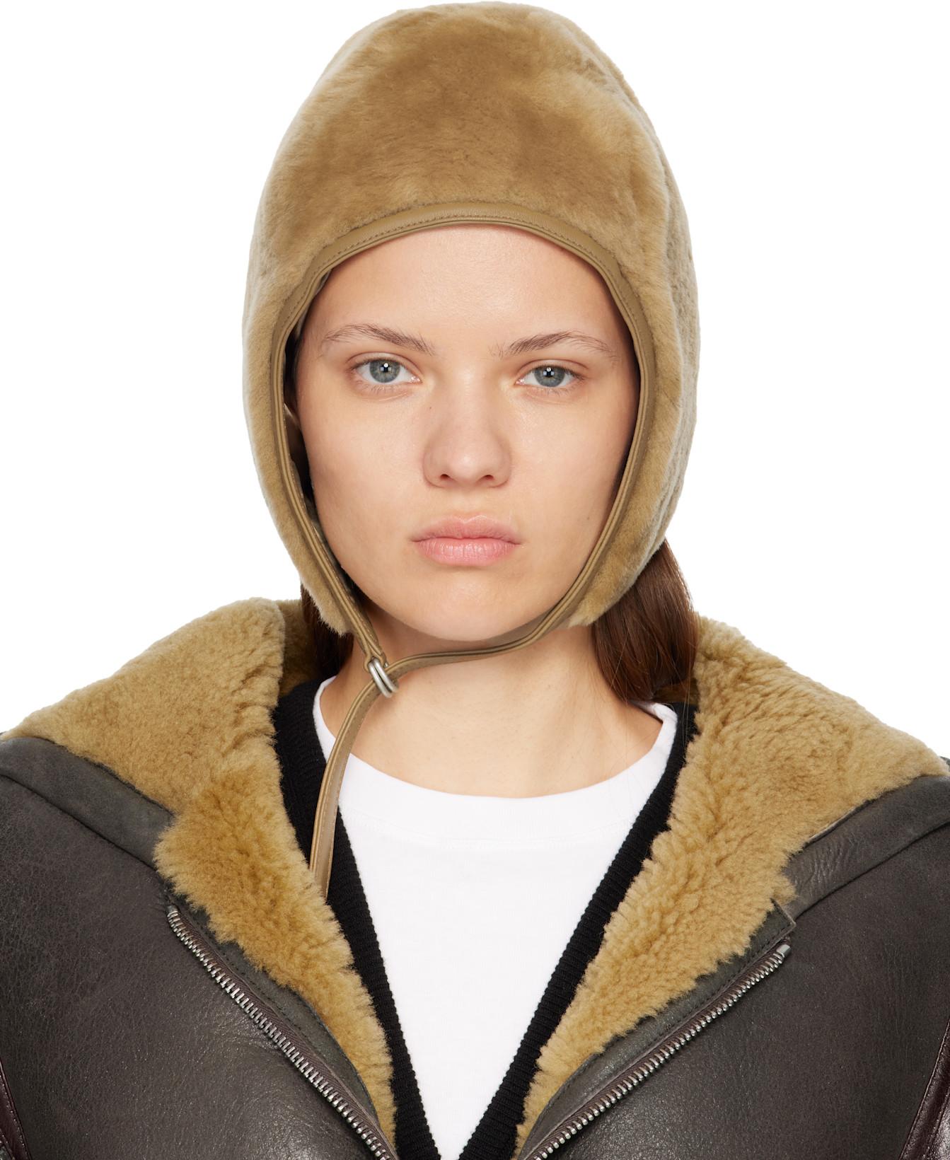 Brown Shearling Hat by ACNE STUDIOS