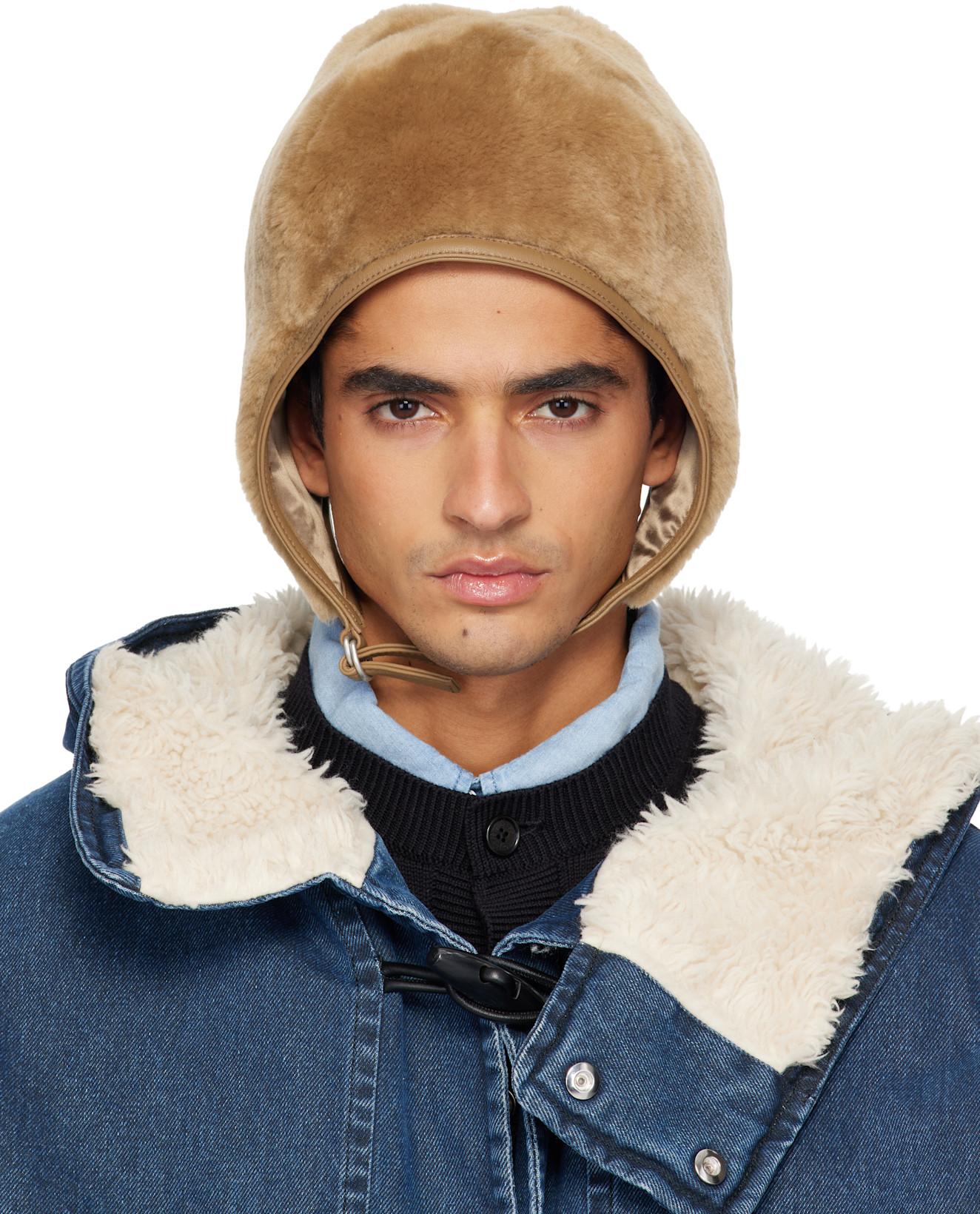 Brown Shearling Hat by ACNE STUDIOS