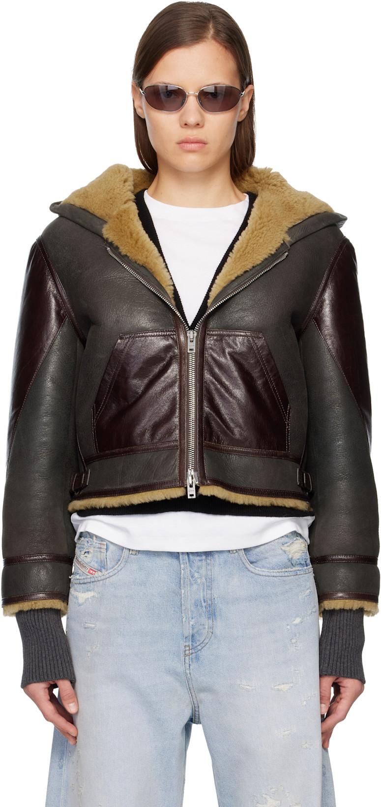Brown Shearling Jacket by ACNE STUDIOS
