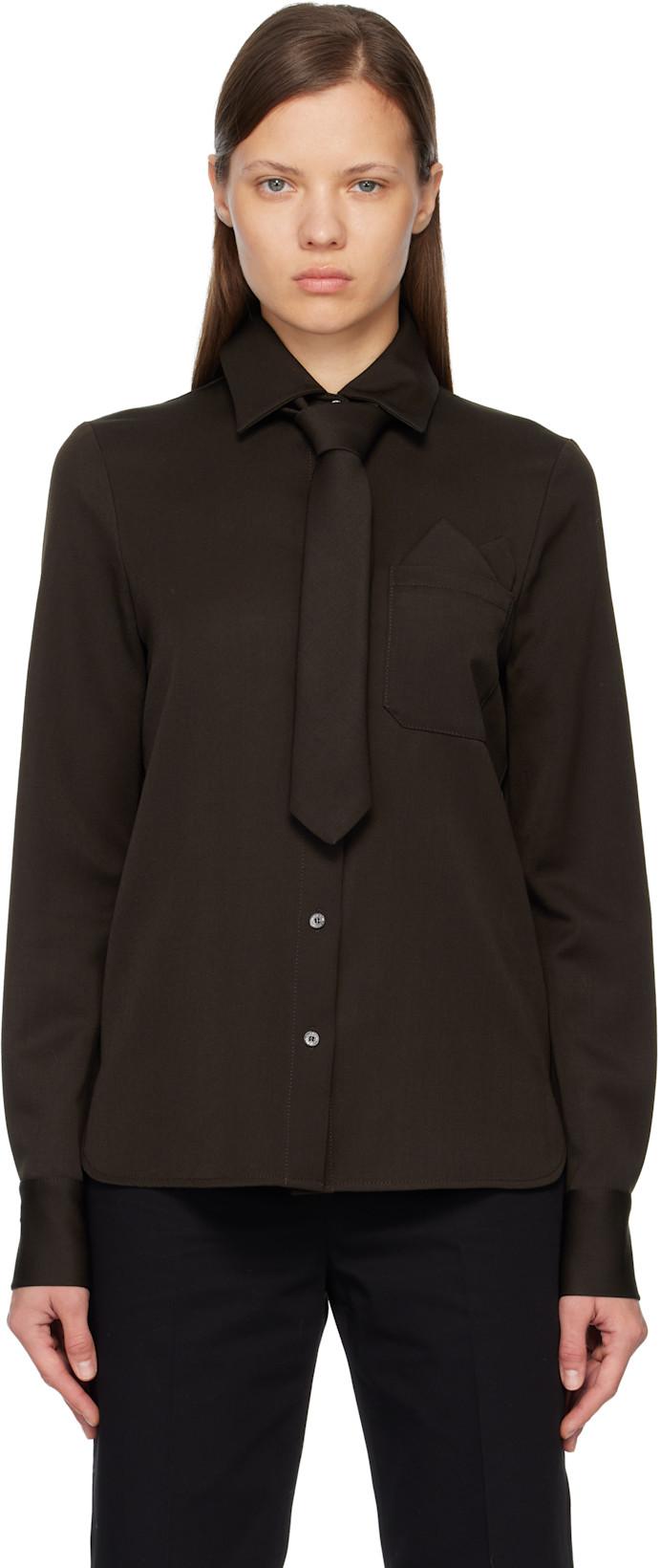 Brown Tie Shirt by ACNE STUDIOS