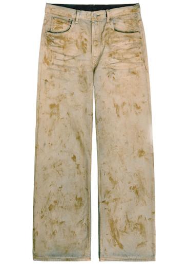 Dirt effect wide-leg denim jeans by ACNE STUDIOS