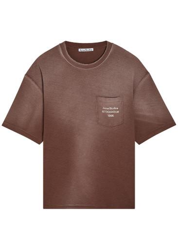 Distressed cotton-blend T-shirt by ACNE STUDIOS