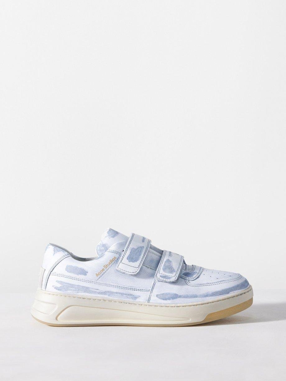 Distressed leather trainers by ACNE STUDIOS