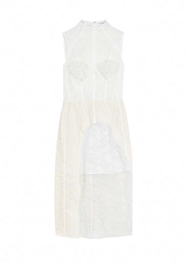 Embroidered lace midi dress by ACNE STUDIOS