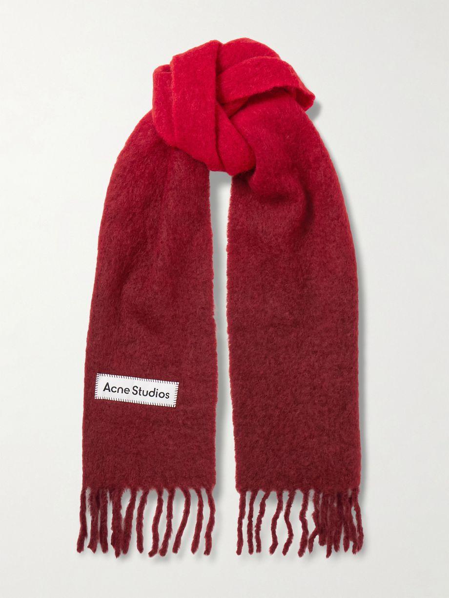 Fringed appliquéd felt scarf by ACNE STUDIOS