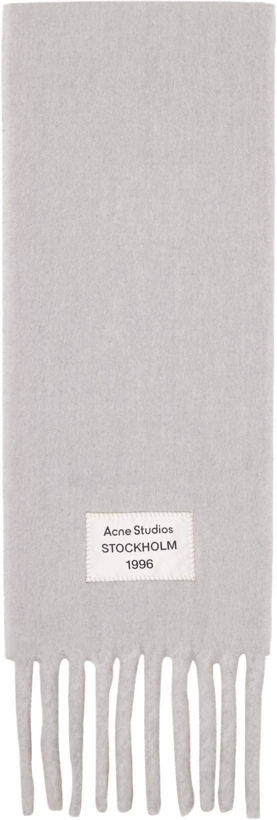 Gray Bicolor Alpaca Scarf by ACNE STUDIOS