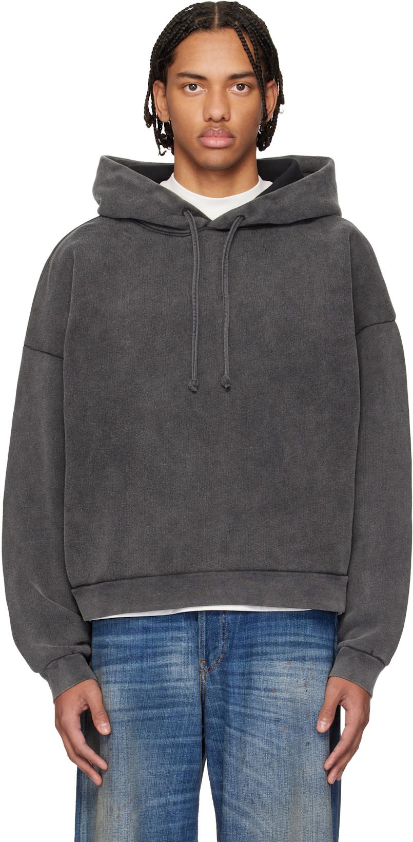 Gray Logo Patch Hoodie by ACNE STUDIOS
