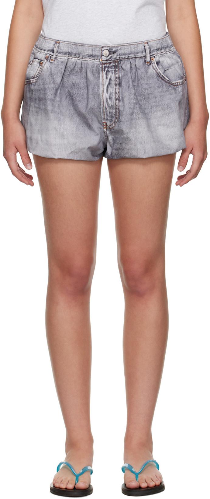 Gray Printed Shorts by ACNE STUDIOS