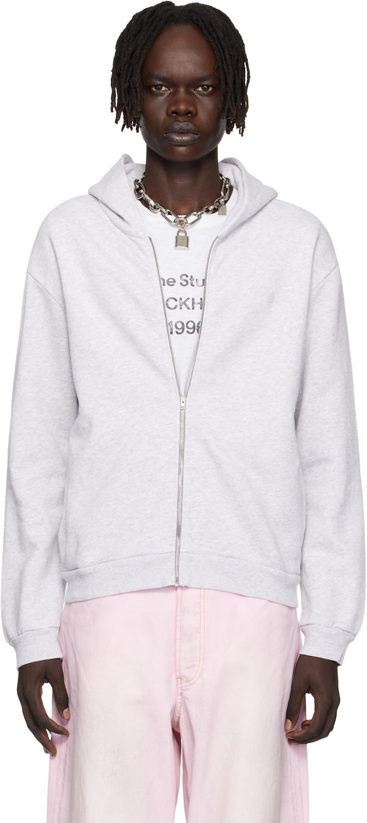 Gray Zipper Hoodie by ACNE STUDIOS