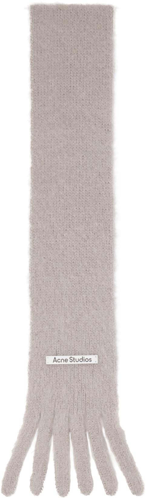Grey Skinny Logo Scarf by ACNE STUDIOS