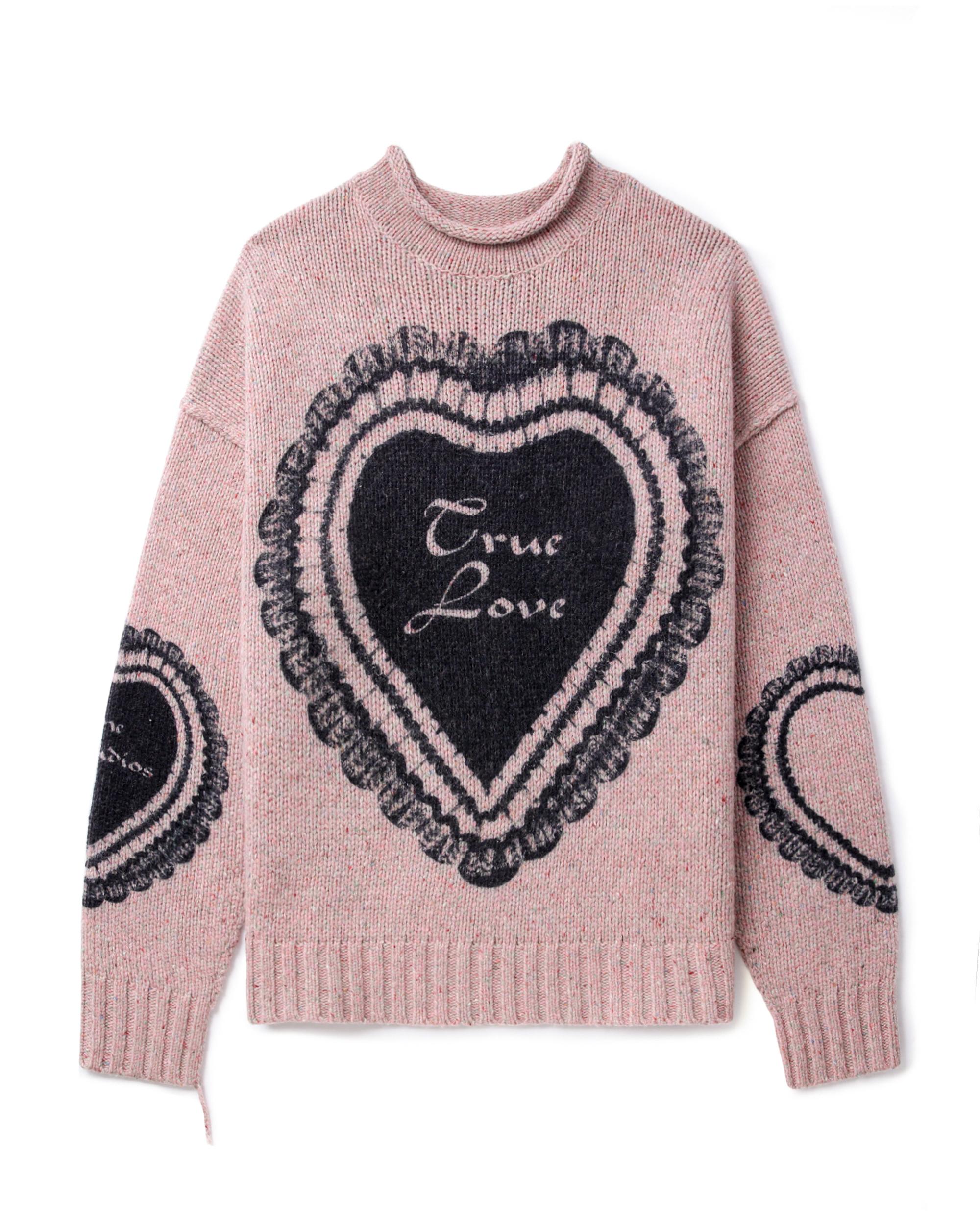 Heart-print chunky-knit jumper by ACNE STUDIOS
