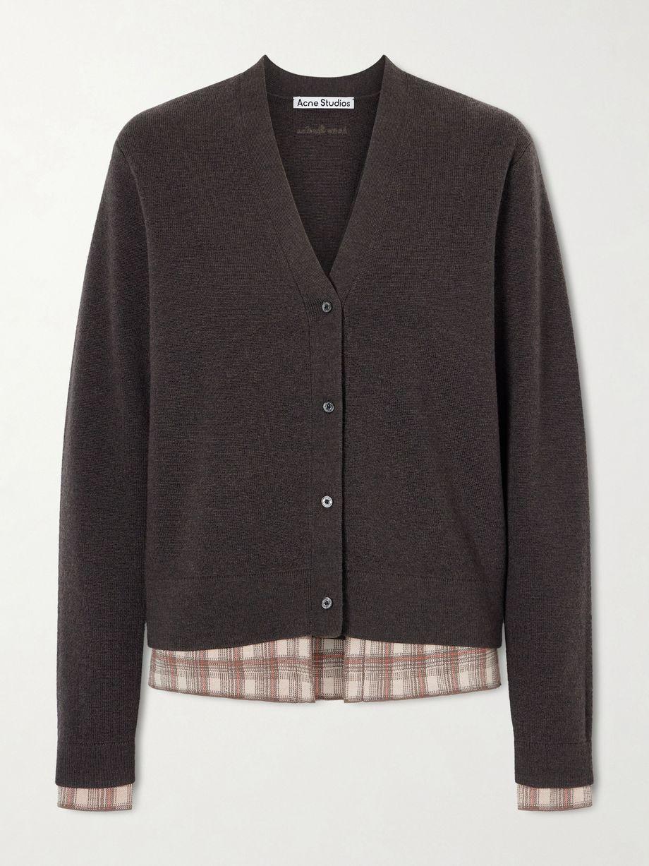 Layered embroidered wool cardigan by ACNE STUDIOS