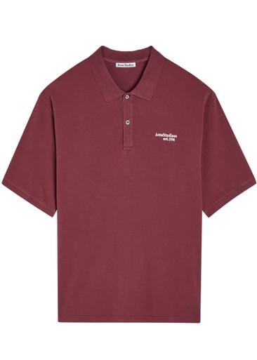 Logo-embroidered cotton polo shirt by ACNE STUDIOS