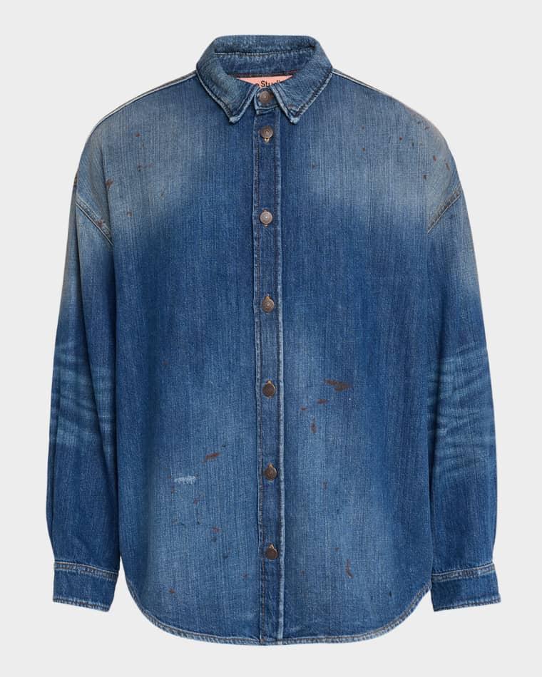 Men's Setar Trafalgar Denim Button-Down Shirt by ACNE STUDIOS