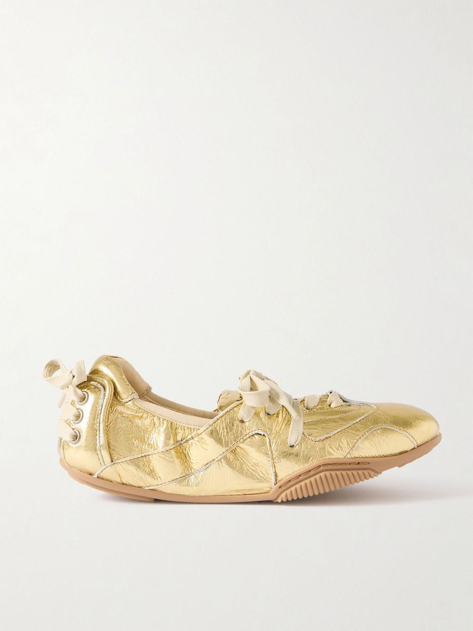 Metallic leather sneakers by ACNE STUDIOS