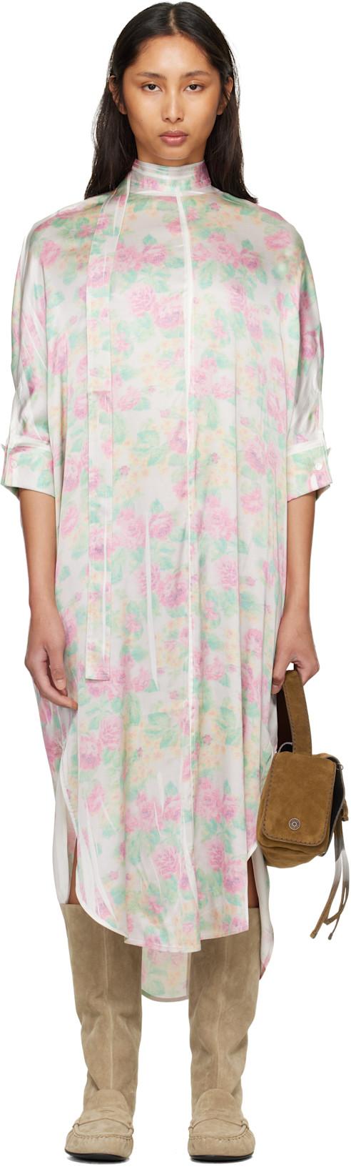 Multicolor Blouse Midi Dress by ACNE STUDIOS