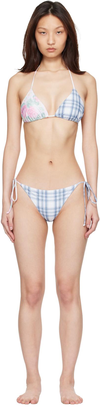 Multicolor Flower Check Bikini by ACNE STUDIOS