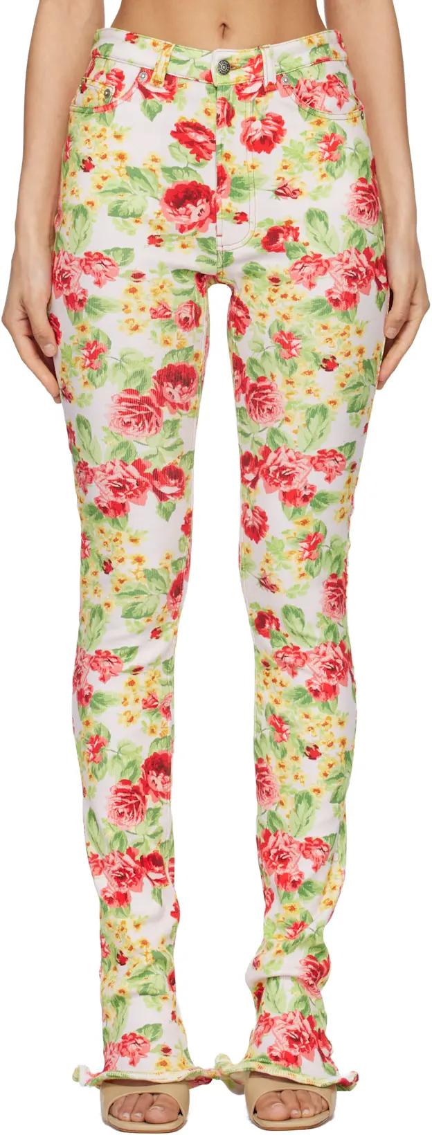 Multicolor Printed Casual Leggings by ACNE STUDIOS
