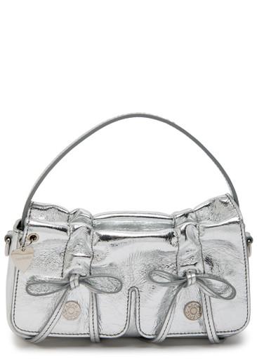 Multipocket Micro metallic leather top handle bag by ACNE STUDIOS