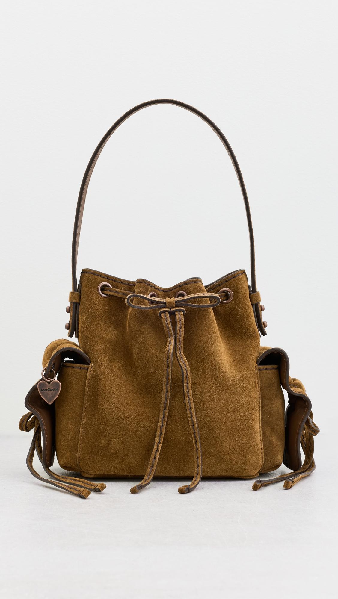 Multipocket Suede Mini Bucket Bag by ACNE STUDIOS