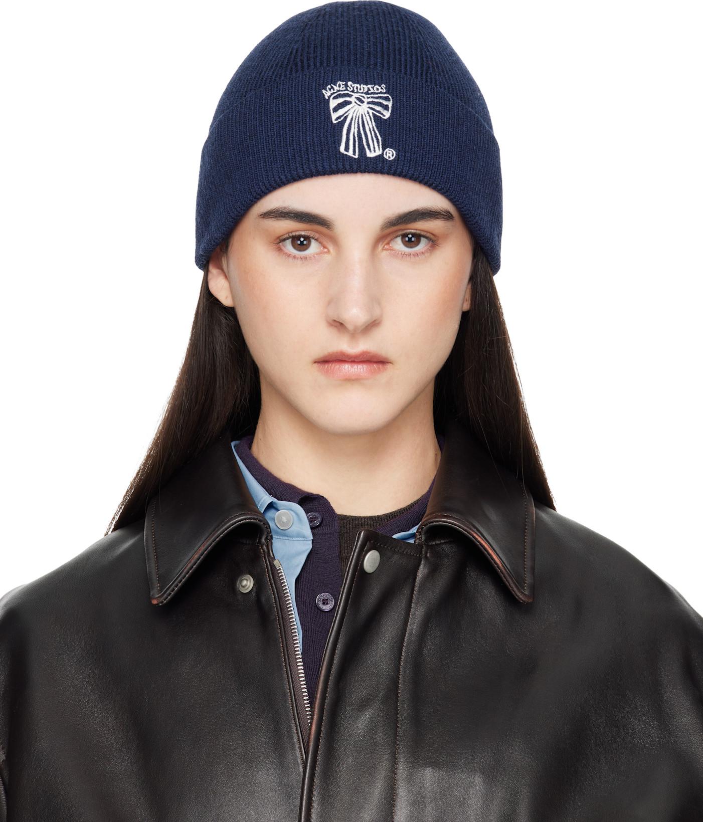 Navy Merino Wool Beanie by ACNE STUDIOS