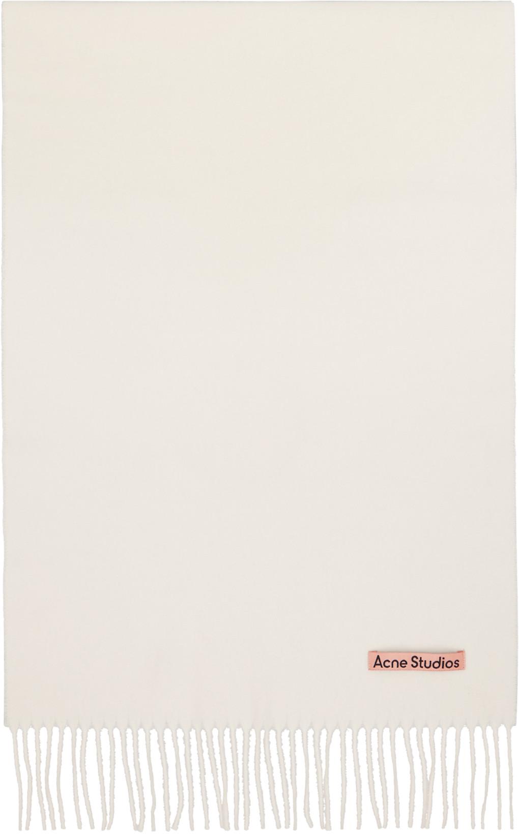 Off-White Fringe Wool Narrow Scarf by ACNE STUDIOS