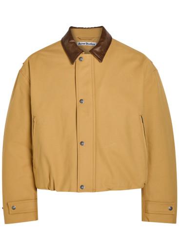 Opada padded leather-trim cotton jacket by ACNE STUDIOS
