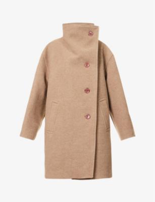 Oschelle funnel neck wool blend coat by ACNE STUDIOS jellibeans