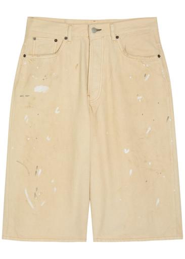 Paint-splatter denim shorts by ACNE STUDIOS