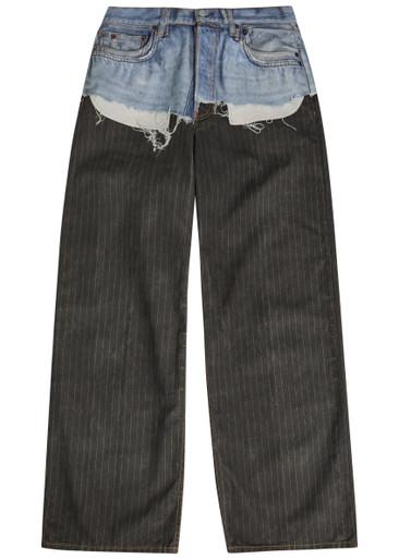Pinstripe wide-leg jeans by ACNE STUDIOS