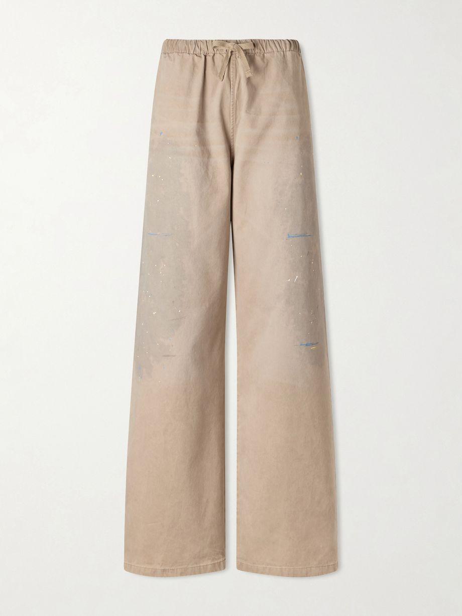 Plott paint-splatter cotton-twill wide-leg pants by ACNE STUDIOS