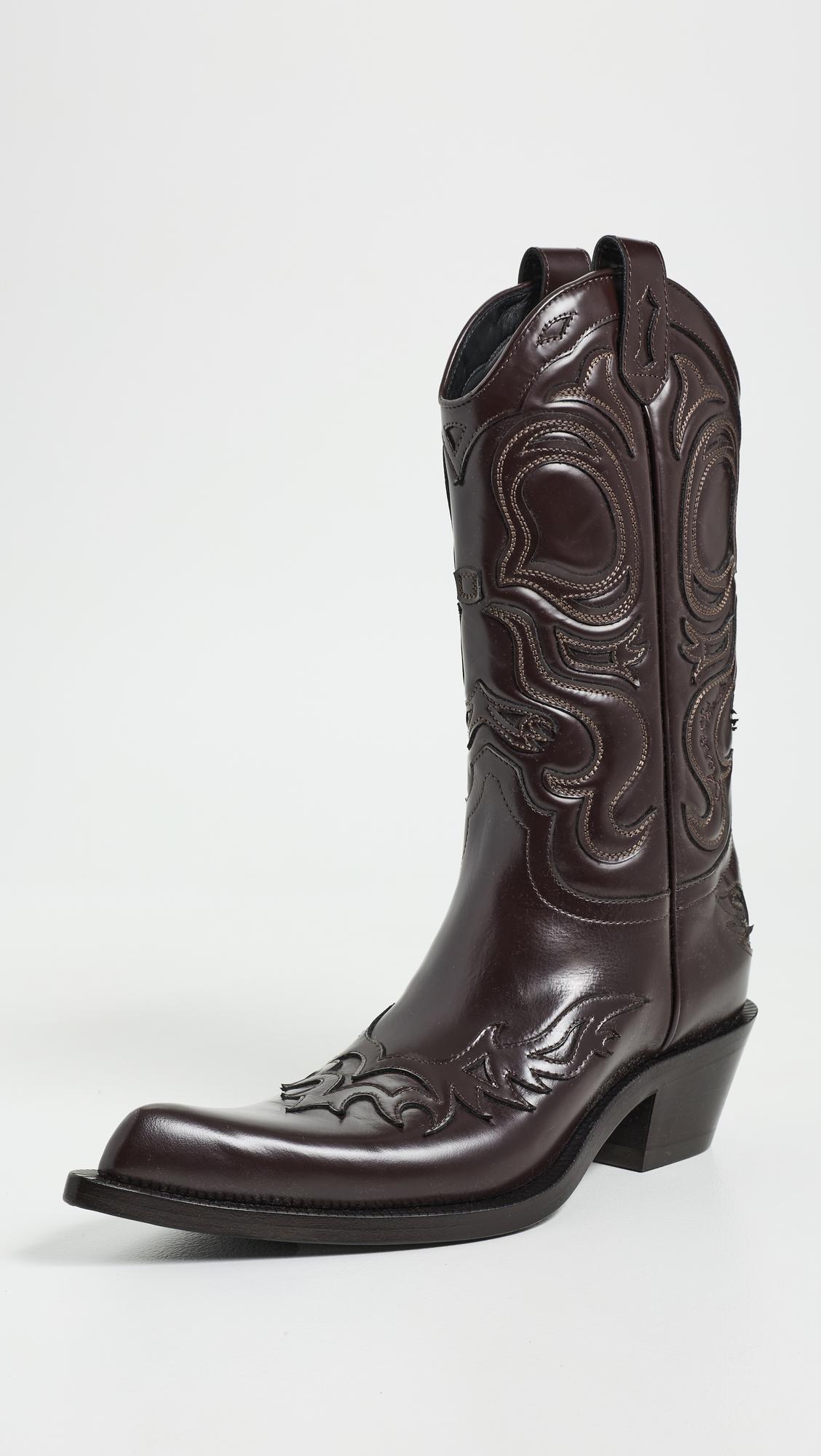 Pointy Leather Cowboy Boots by ACNE STUDIOS