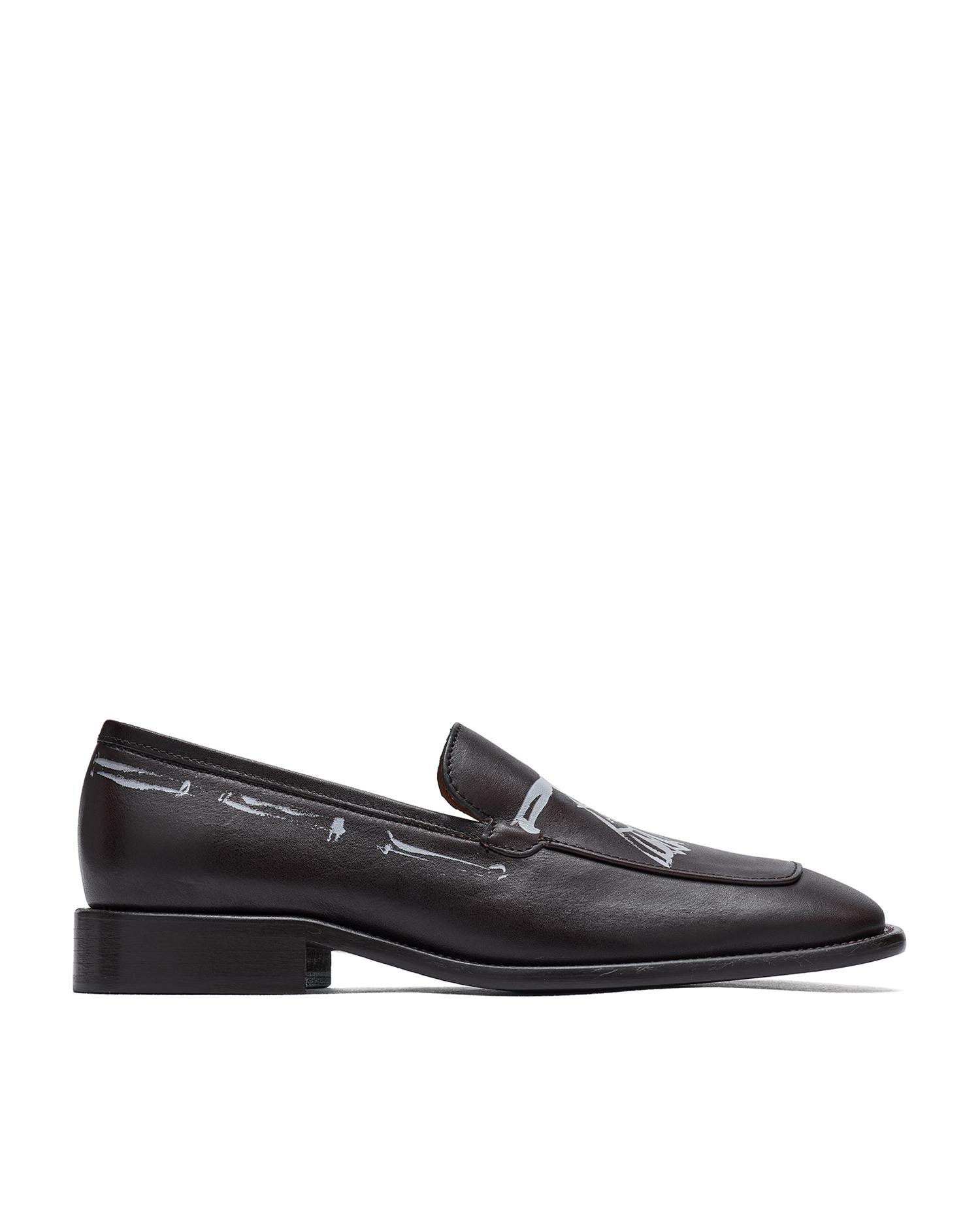 Printed leather loafers by ACNE STUDIOS