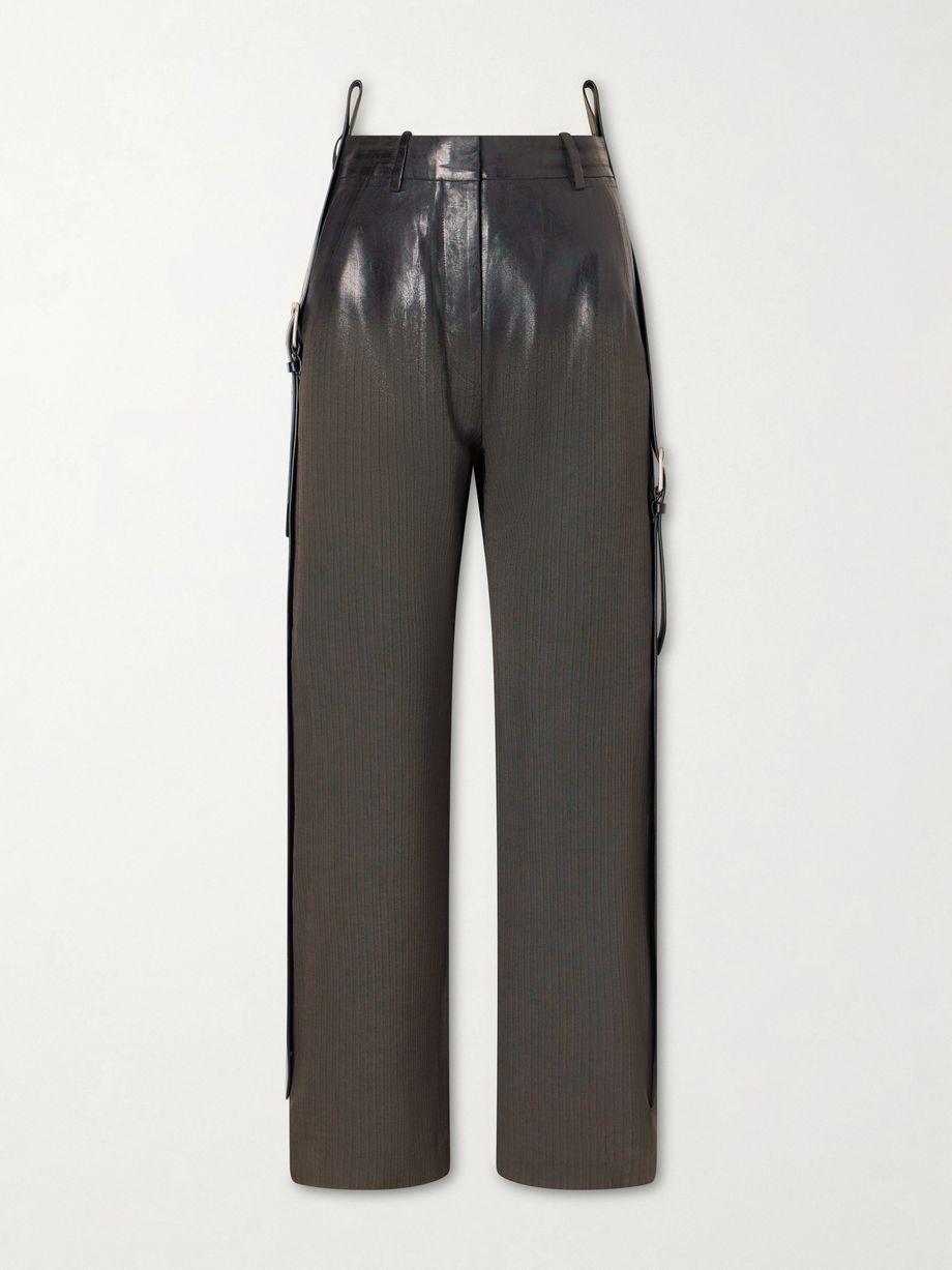 Puja coated herringbone degradé straight-leg pants by ACNE STUDIOS