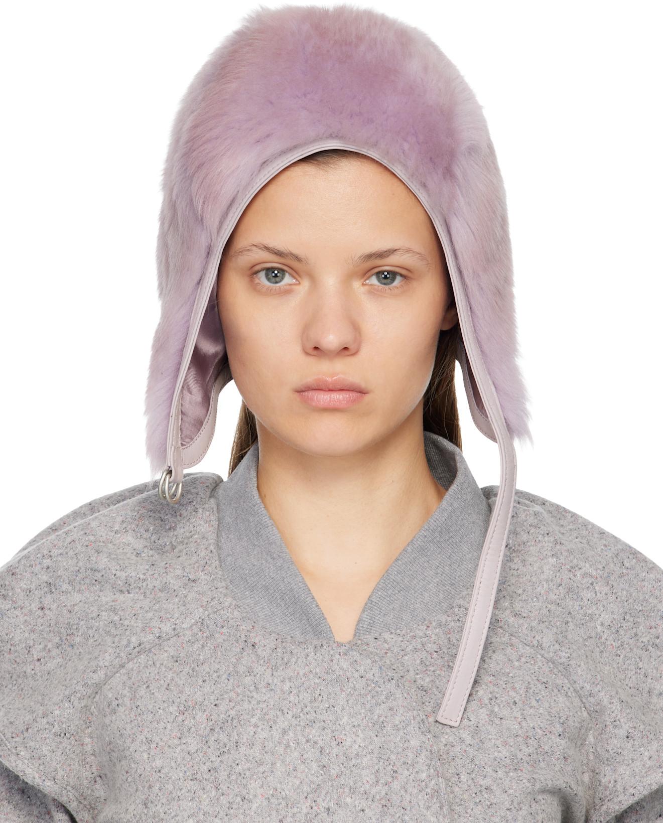 Purple Shearling Hat by ACNE STUDIOS