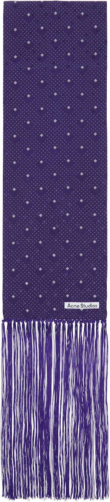 Purple Silk Scarf by ACNE STUDIOS